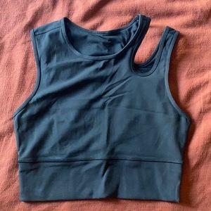 Lululemon form-fitting crop top with built in bra